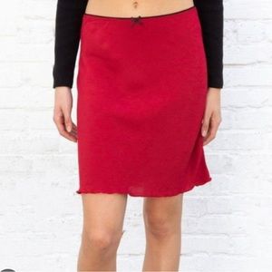 brandy mellvile red skirt size small